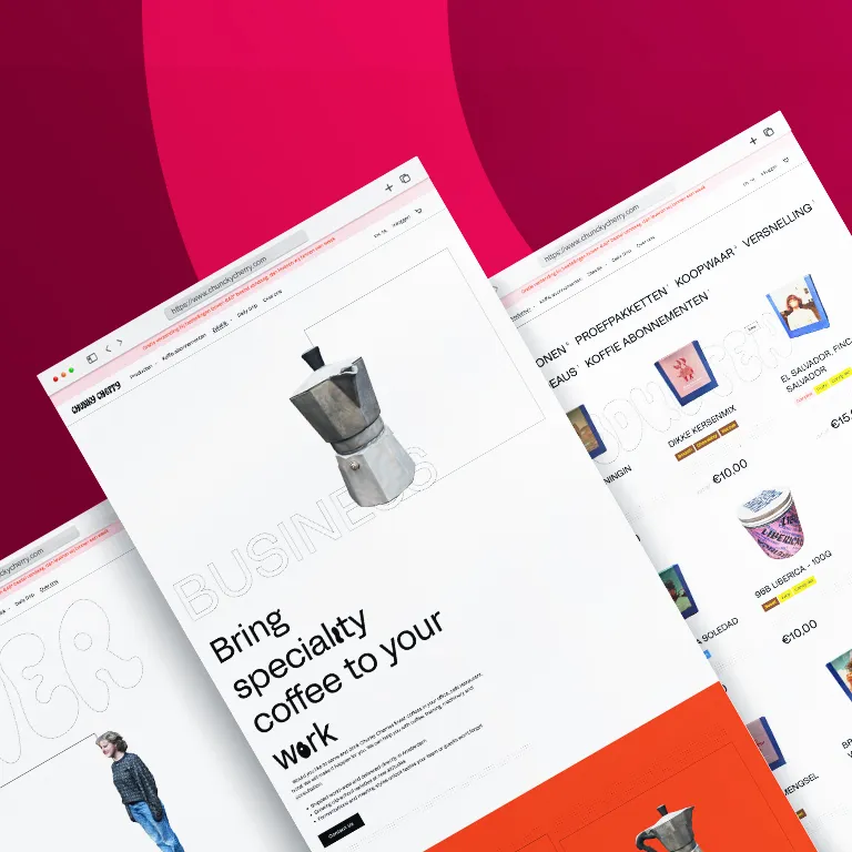 Shopify Webshop Chunky Cherry Coffee Products