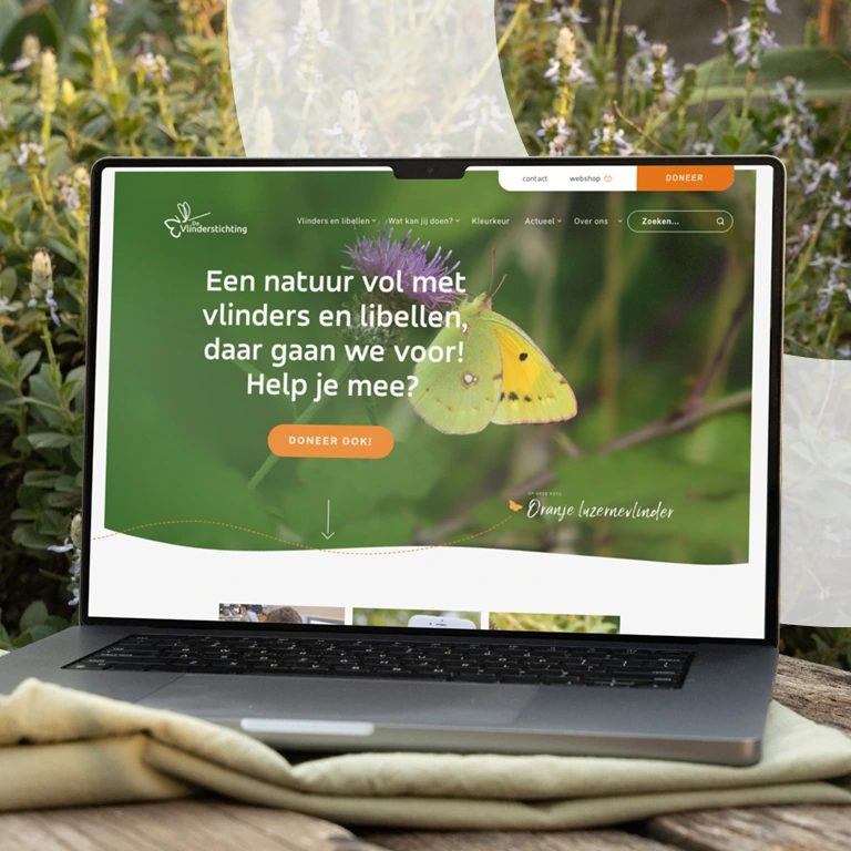 Nieuwe website voor De Vlinderstichting