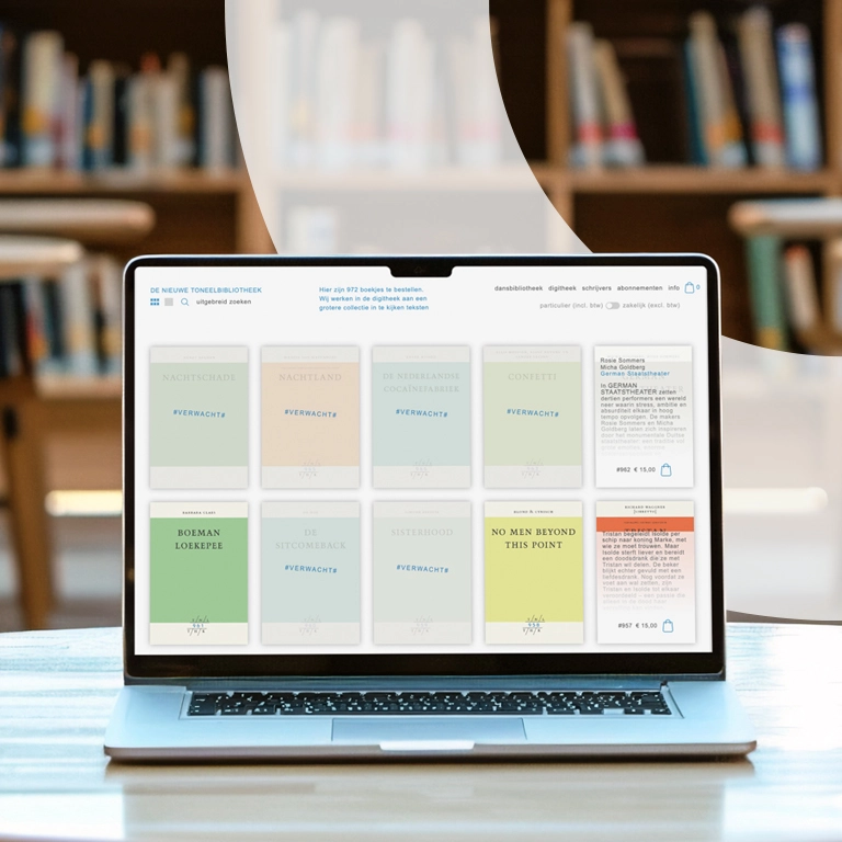 Website voor De Nieuwe Toneelbibliotheek