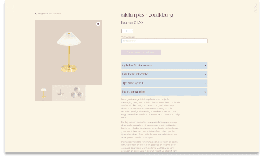 Your-rentals.nl: een WoomCommerce webshop met ingebouwde verhuurmogelijkheid
